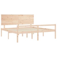 Seniorenbed met hoofdbord massief hout 5