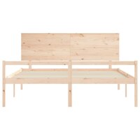Seniorenbed met hoofdbord massief hout 200x200 cm 6