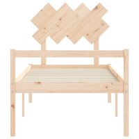 Seniorenbed met hoofdbord massief hout 6