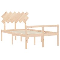 Seniorenbed met hoofdbord massief hout 5