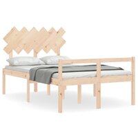 Seniorenbed met hoofdbord massief hout 120x200 cm 2
