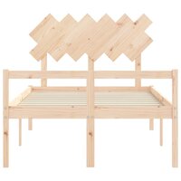 Seniorenbed met hoofdbord massief hout 120x200 cm 6
