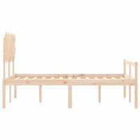 Seniorenbed met hoofdbord massief hout 120x200 cm 7