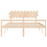 Seniorenbed met hoofdbord massief hout 6