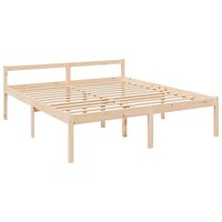 Seniorenbed met hoofdbord massief hout 9