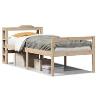 Seniorenbed met hoofdbord massief grenenhout 90x190 cm 2