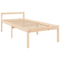 Seniorenbed massief grenenhout wit 75x190 cm 3