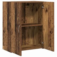 Kantoorkast Zwart Eiken 70 x 32 x 77.5 cm Bewerkt hout 5
