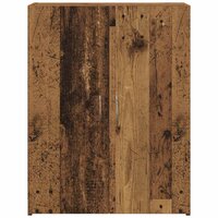 Kantoorkast Zwart Eiken 70 x 32 x 77.5 cm Bewerkt hout 6