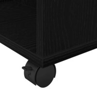 Opbergkast met wiel Zwart Eiken 60 x 35 x 75 cm Bewerkt hout 9