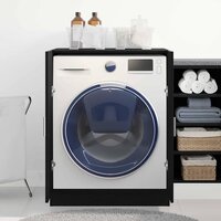 Wasmachinekast met opslag Zwart Eiken 70,5 x 71,5 x 91,5 cm 4
