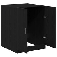 Wasmachinekast met opslag Zwart Eiken 70,5 x 71,5 x 91,5 cm 5