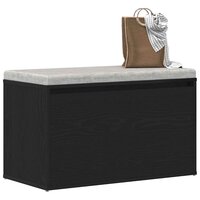 Bank met lade met opslag Zwart 80 x 40 x 45 cm Bewerkt hout 3
