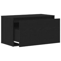 Bank met lade met opslag Zwart 80 x 40 x 45 cm Bewerkt hout 5