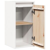 Wandkast 30x30x60 cm massief grenenhout wit 5