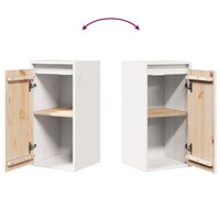 Wandkast 30x30x60 cm massief grenenhout wit 8