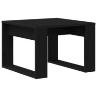 Salontafel Zwart Eiken 50 x 50 x 35 cm Bewerkt hout 5