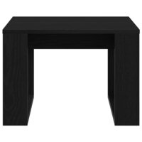 Salontafel Zwart Eiken 50 x 50 x 35 cm Bewerkt hout 6