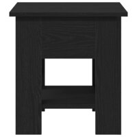 Salontafel Zwart Eiken 40 x 40 x 42 cm Bewerkt hout 6
