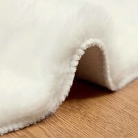 Nep Konijnenbont Tapijt Olite Cr&egrave;me &Oslash; 100 cm Polyester 5
