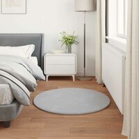 Nep Konijnenbont Tapijt Olite Grijs &Oslash; 100 cm Polyester 4
