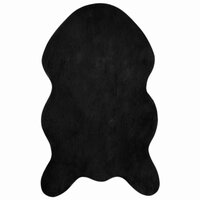 Nep Konijnenbont Tapijt Olite Zwart 50 x 80 cm Polyester 2