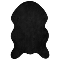 Nep Konijnenbont Tapijt Olite Zwart 60 x 90 cm Polyester 2