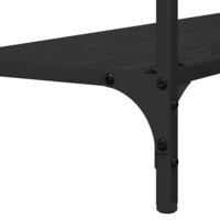 Wandtafel met plank Zwart eiken 75 x 30.5 x 75 cm Bewerkt hout 8