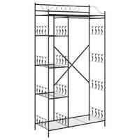 Open Kledingkast met plank Zwart 100 x 43 x 188 cm Staal 2