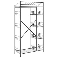 Open Kledingkast met plank Zwart 100 x 43 x 188 cm Staal 7