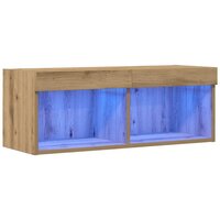 Tv-meubelset artisanaal eikenkleurig 80 x 30 x 30 cm 2