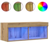 Tv-meubelset artisanaal eikenkleurig 80 x 30 x 30 cm 4