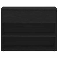 Schoenenbank met plank Zwart Eiken 60 x 30 x 45 cm Bewerkt hout 7