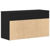 Schoenenbank met plank Zwart Eiken 80 x 30 x 45 cm Bewerkt hout 6