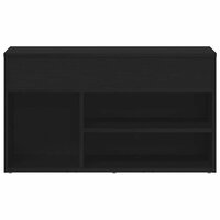 Schoenenbank met plank Zwart Eiken 80 x 30 x 45 cm Bewerkt hout 7