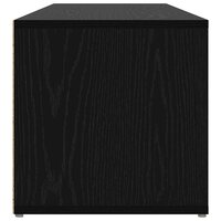 Schoenenbank Zwart Eiken 102 x 35 x 35 cm Bewerkt hout 6