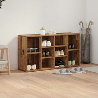 Schoenenbank met plank Oudhout 103 x 30 x 54,5 cm Bewerkt hout 4