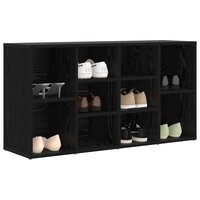 Schoenenbank Zwart Eiken 103 x 30 x 54,5 cm Bewerkt hout 3