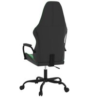 Massage gamestoel kunstleer zwart en groen 5