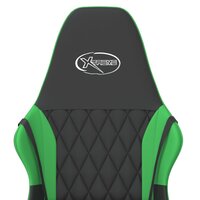 Massage gamestoel kunstleer zwart en groen 9