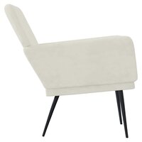 Fauteuil 62x79x79 cm fluweel cr&egrave;mekleurig 4