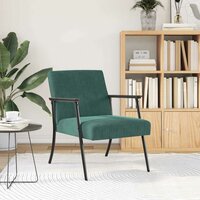 Fauteuil Donkergroen 59 x 75 x 78 cm Fluweel 3