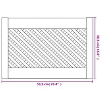 Kastdeuren met latwerk 2 st 59,5x39,5 cm massief grenenhout 6