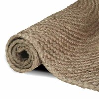 Vloerkleed Grijs 80 x 200 cm Jute 3