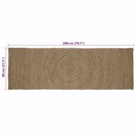 Vloerkleed Grijs 80 x 200 cm Jute 7