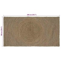 Vloerkleed Grijs 100 x 200 cm Jute 7