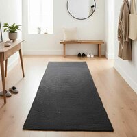 Vloerkleed Donkergrijs 80 x 150 cm Jute 2