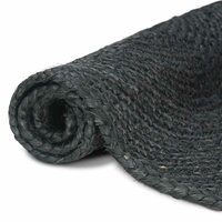 Vloerkleed Donkergrijs 80 x 150 cm Jute 3
