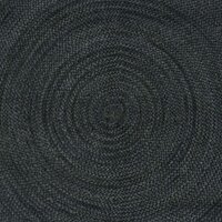 Vloerkleed Donkergrijs 120 x 120 cm Jute 8