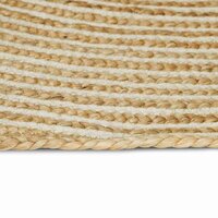 Vloerkleed Natuurlijk en Wit 100 x 200 cm Jute 2